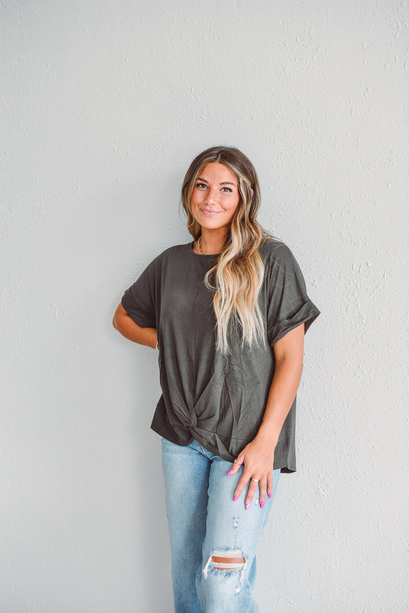 Olive Knot Top