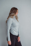 Grey Soft Mock Top