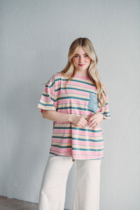 Desert Pink Denim Tee