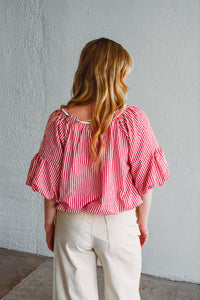 Millie Strawberry Stripe Top