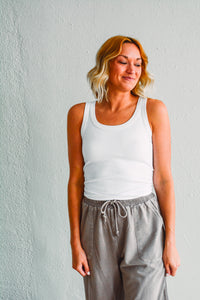 White Reversible Tank Top