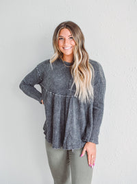 Willow Waffle Knit Charcoal
