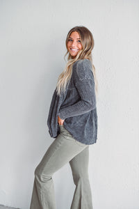 Willow Waffle Knit Charcoal