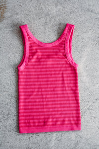 Aloha Fuchsia Striped Reversible Tank