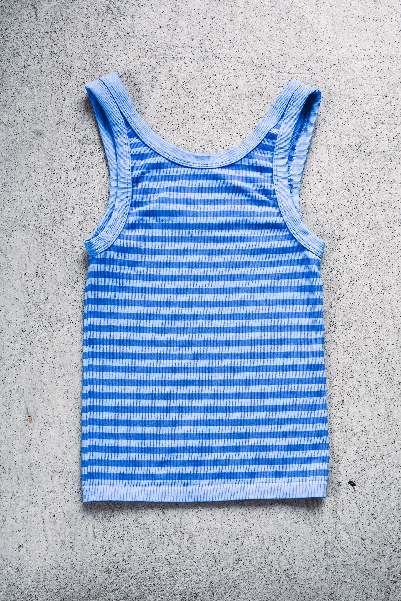 Marina Blue Striped Reversible Tank