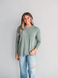 Sage Pocket Sweater