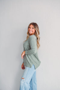 Sage Pocket Sweater