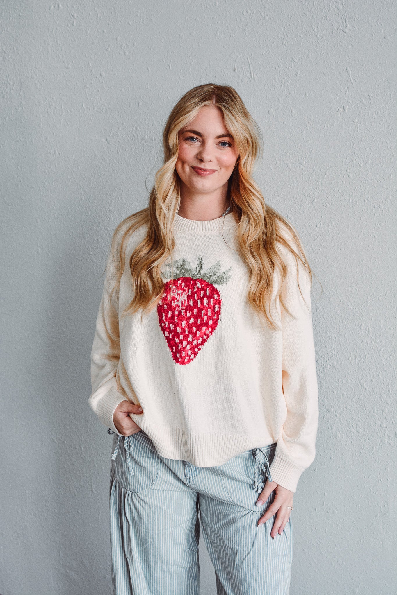 Berry Ivory Sweater