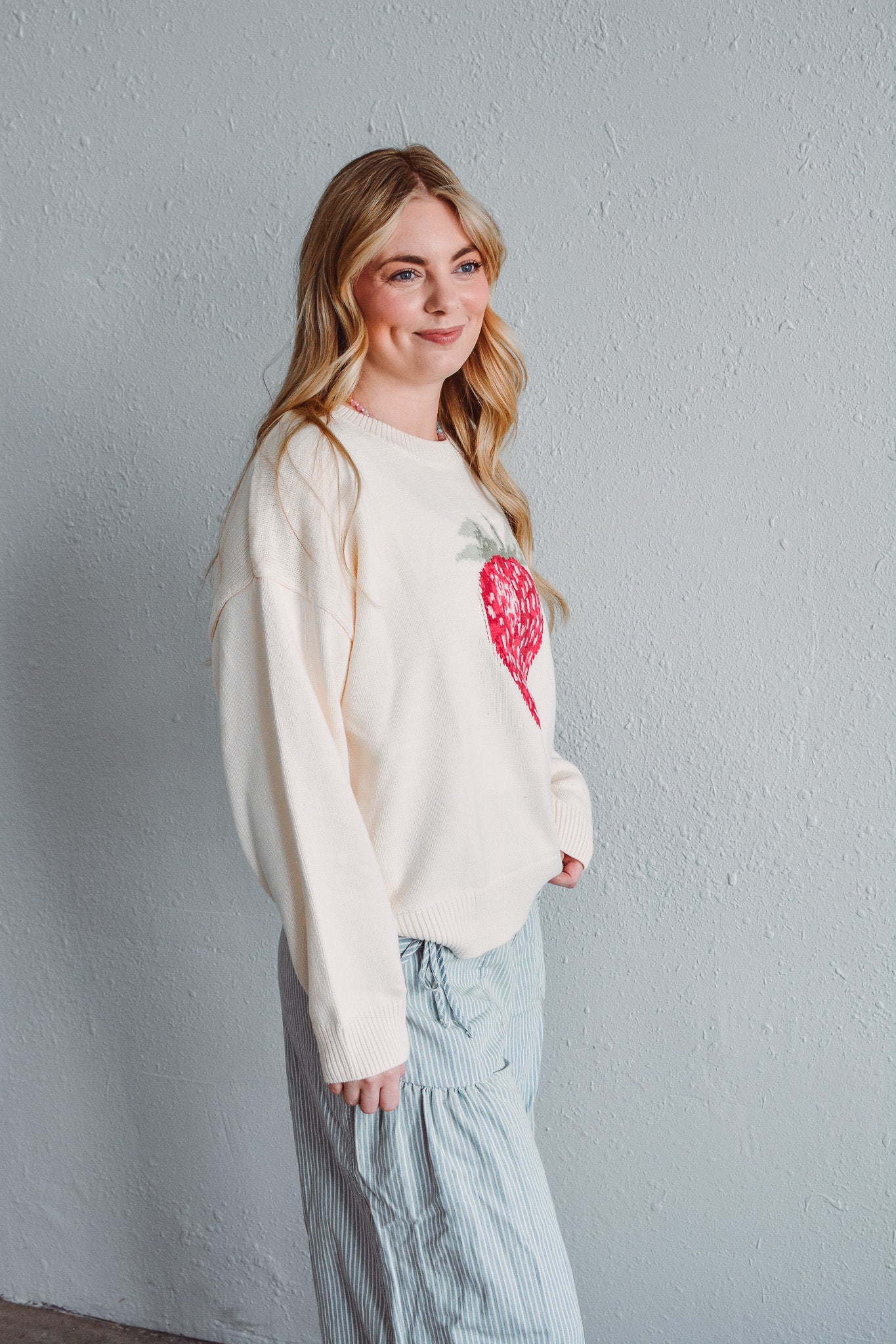 Berry Ivory Sweater
