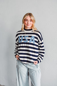 USA Striped Sweater