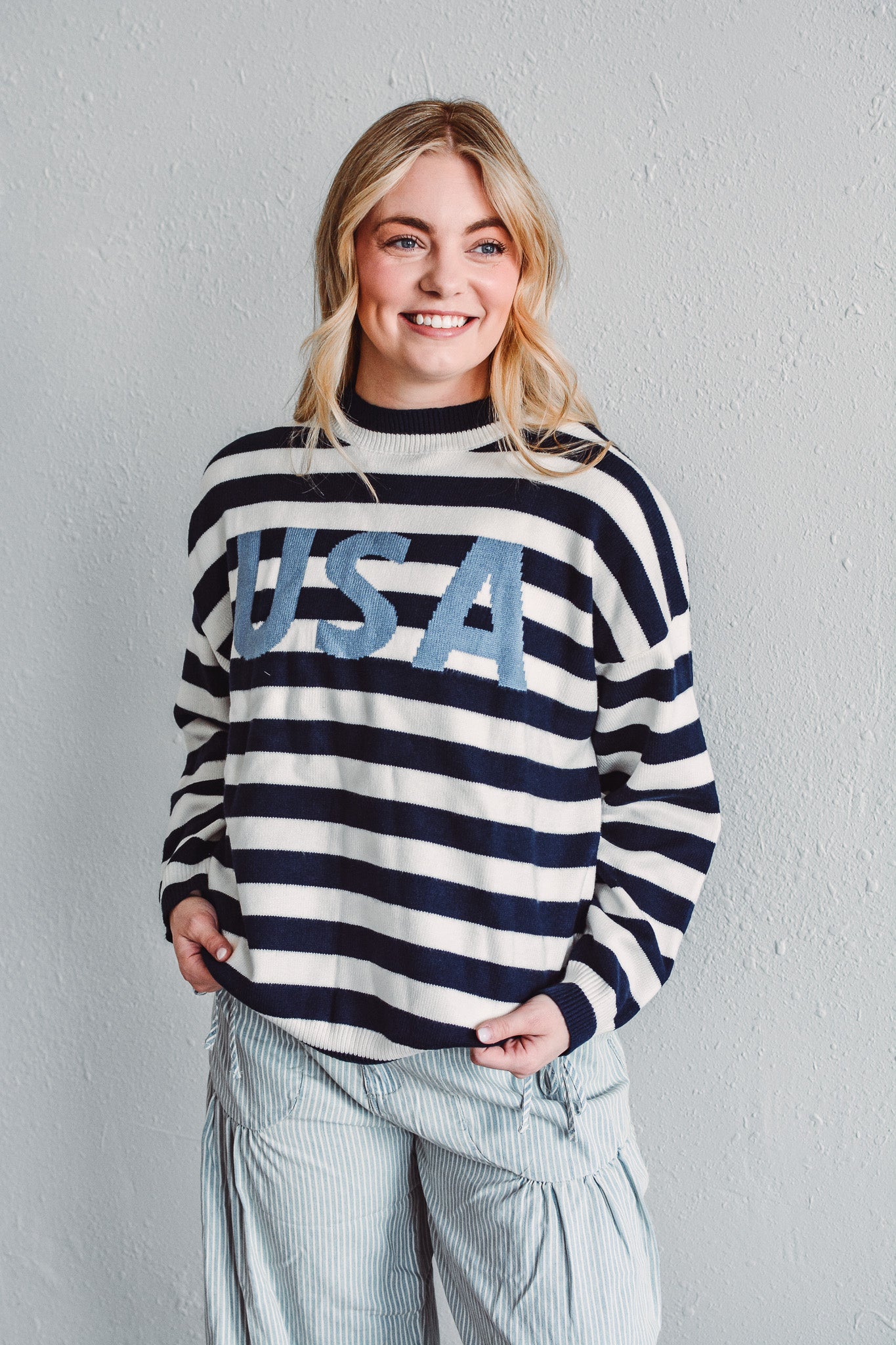 USA Striped Sweater