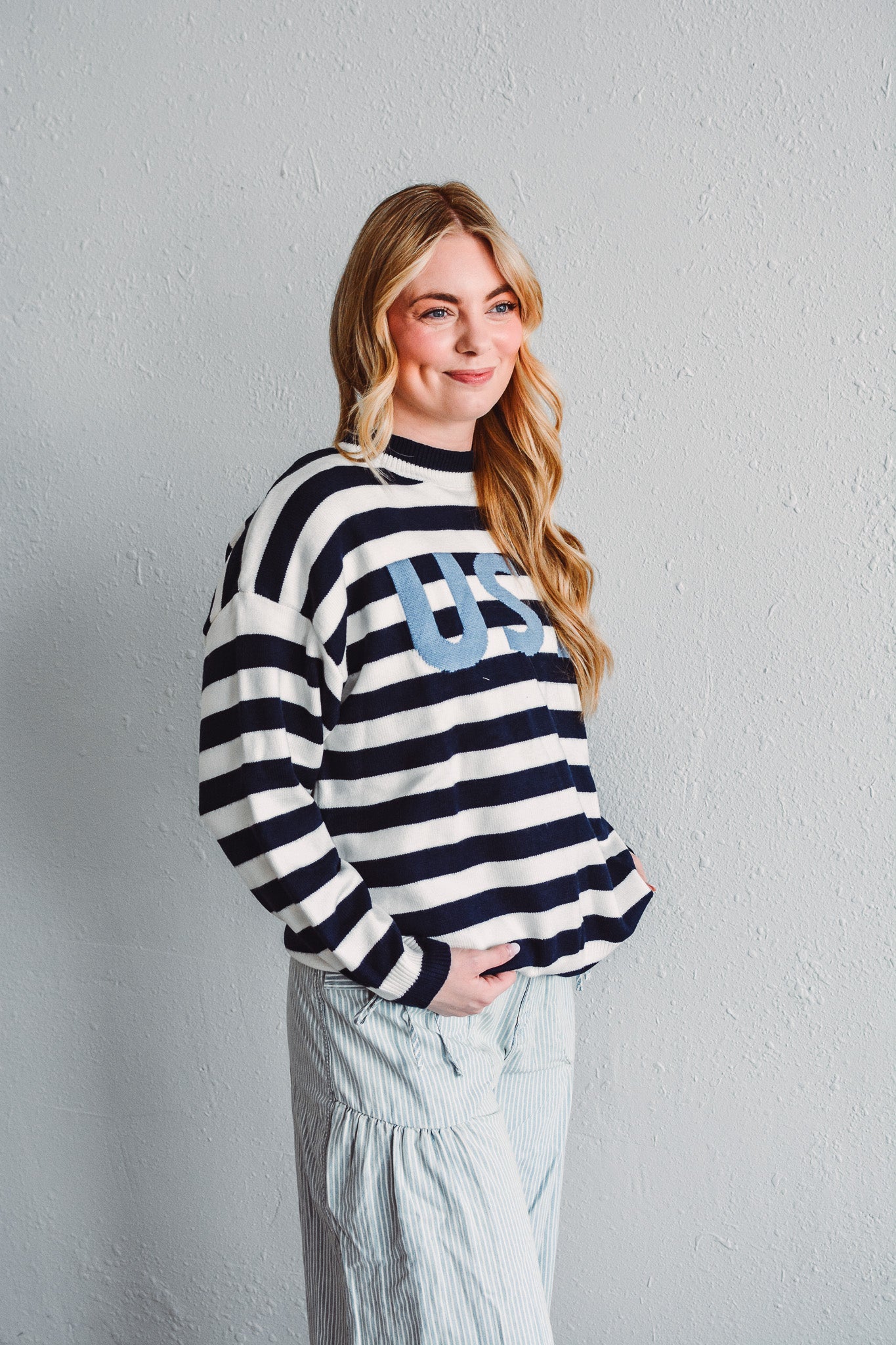 USA Striped Sweater