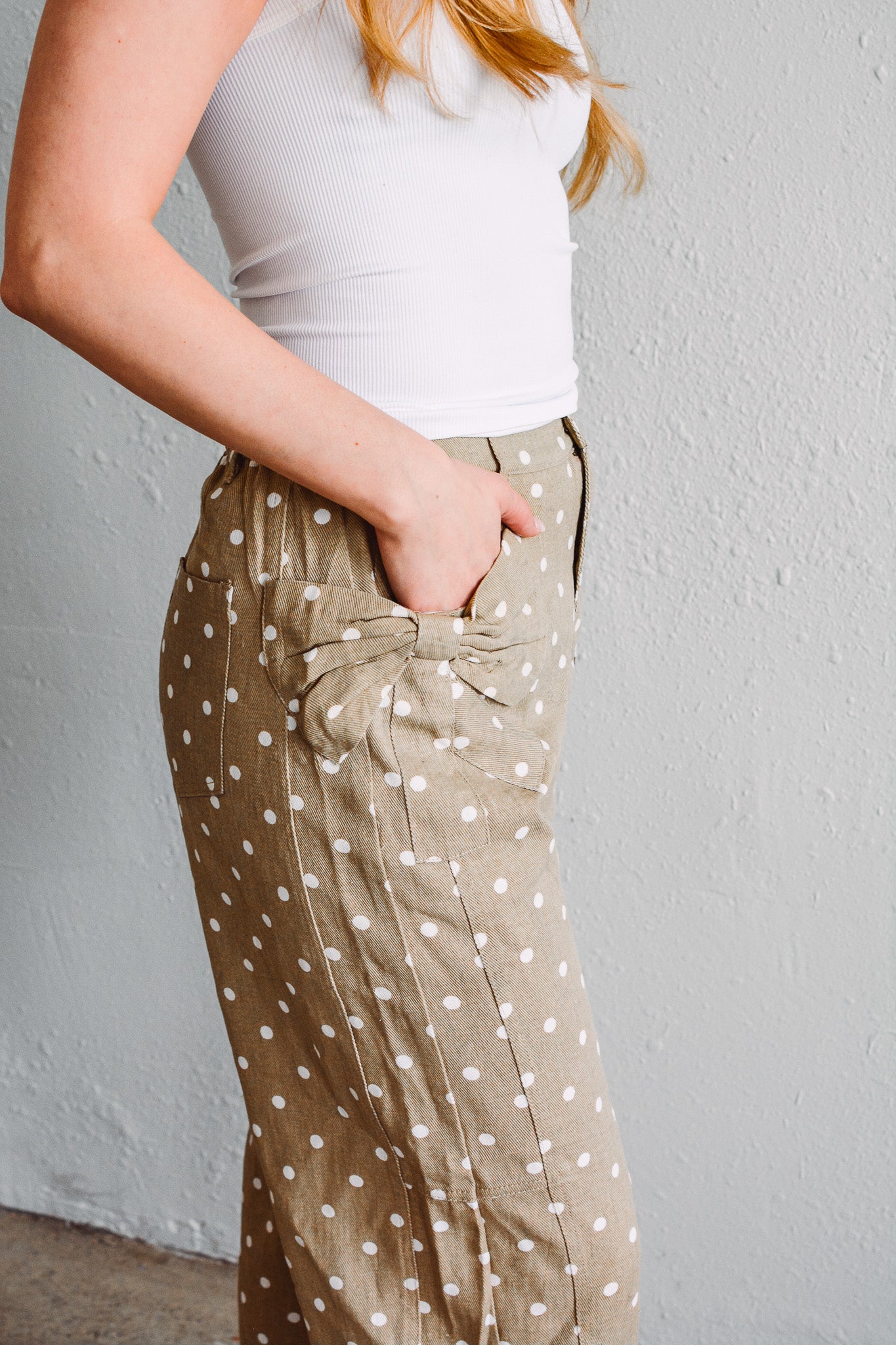 Bow Polka Dot Pants