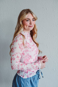 Cottage Bloom Mesh Top