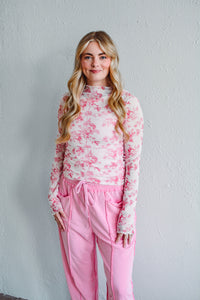 Cottage Bloom Mesh Top