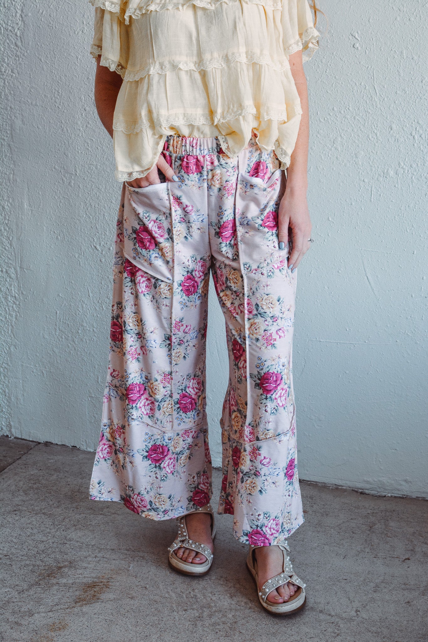 Heirloom Tan Floral Pants
