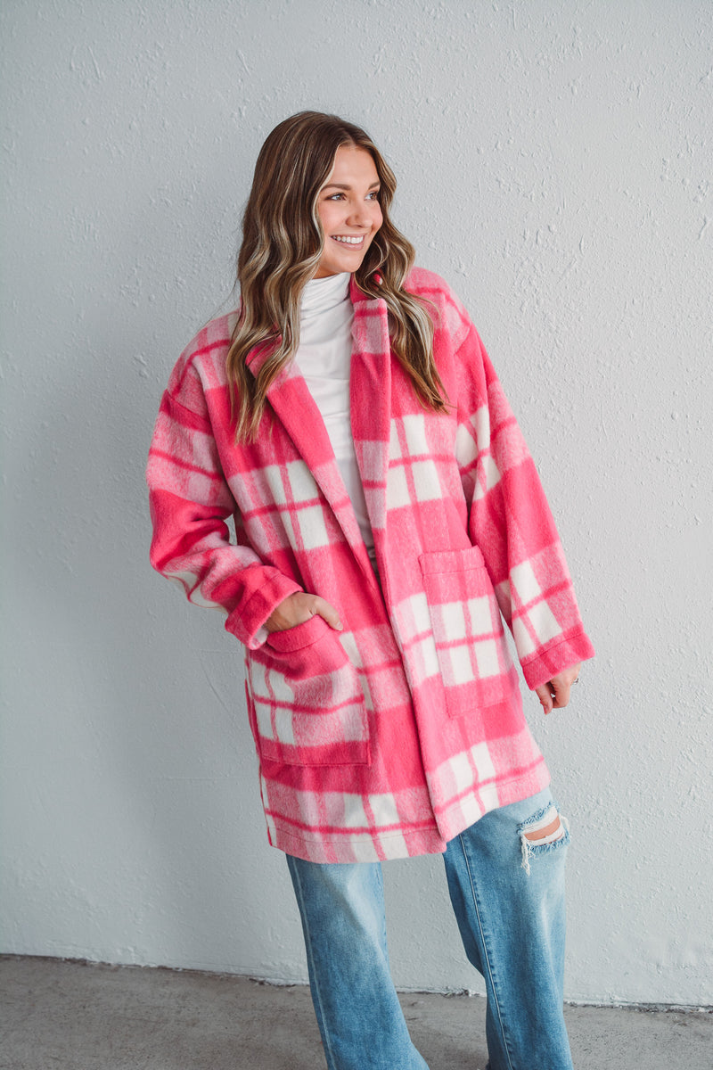 Pink Plaid Era Coat