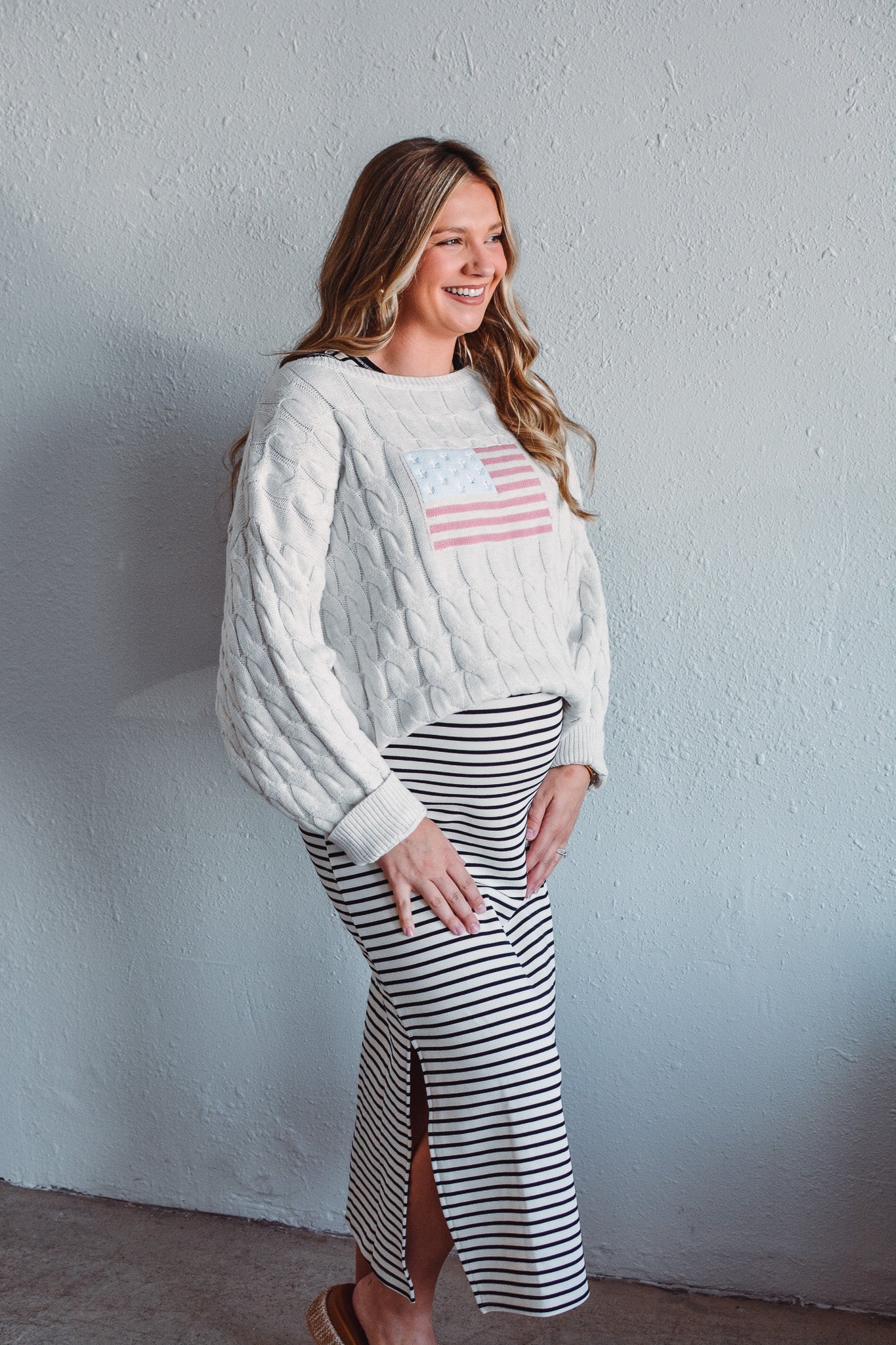 Black Serena Stripe Dress