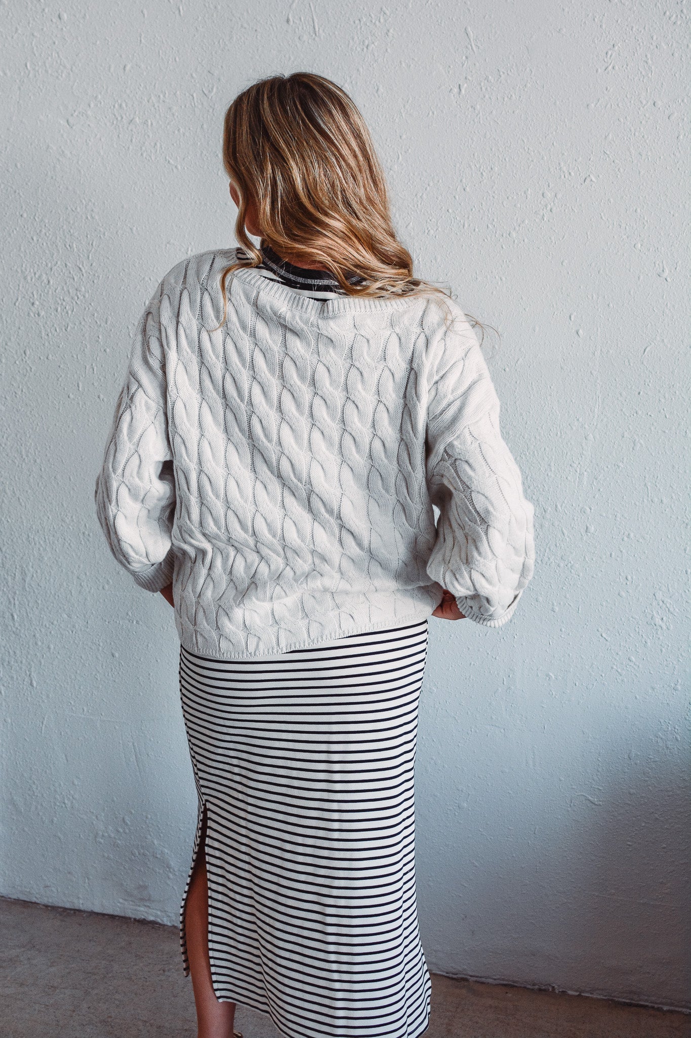 Black Serena Stripe Dress