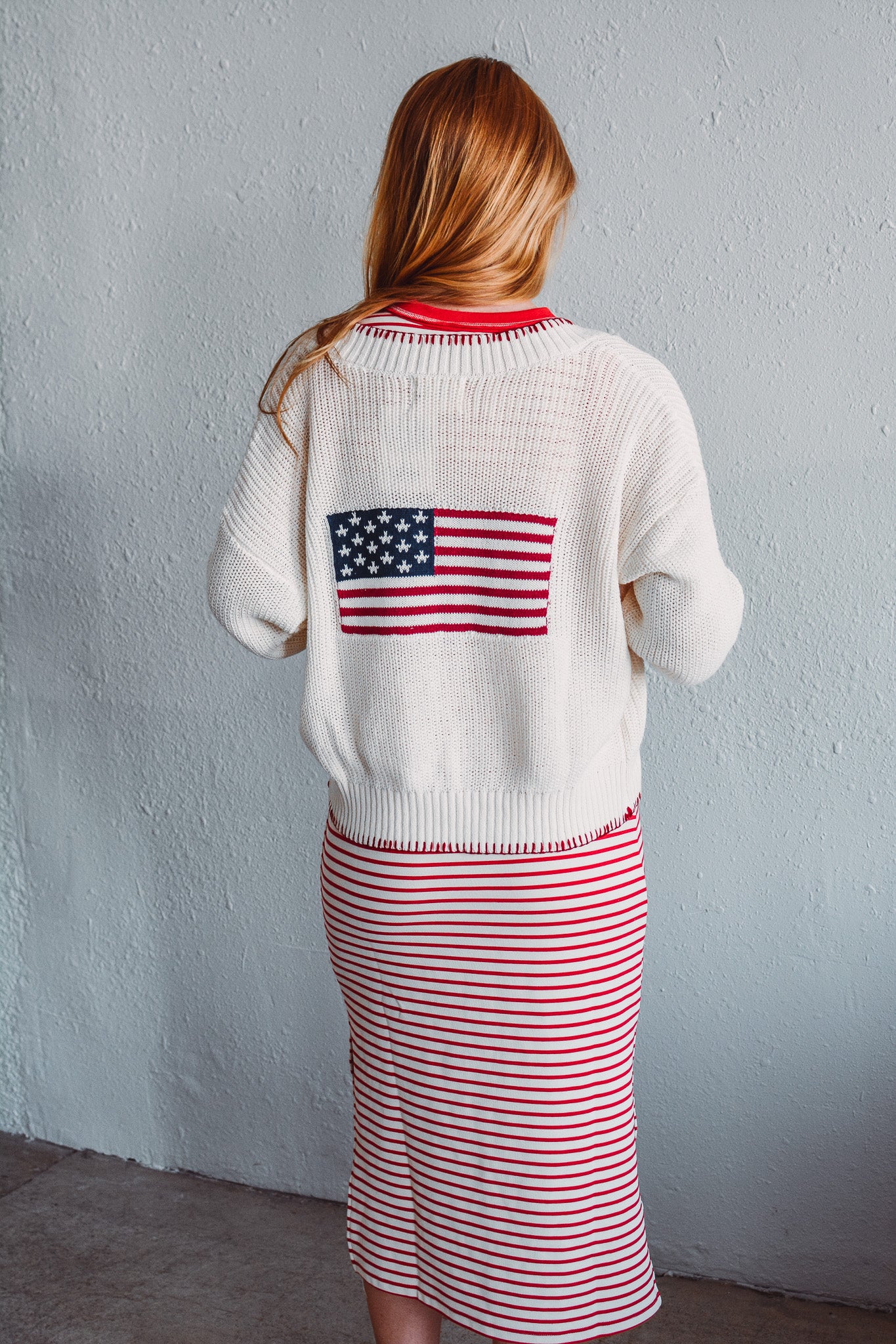 Red Serena Stripe Dress