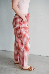 Pink Gingham Pants