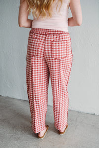 Pink Gingham Pants