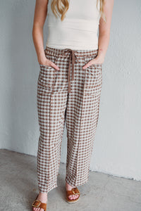 Mocha Gingham Pants