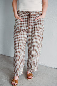Mocha Gingham Pants