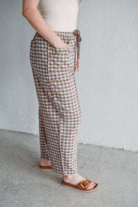 Mocha Gingham Pants