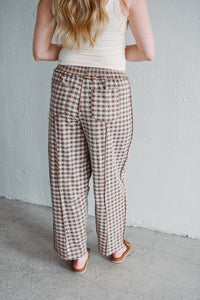 Mocha Gingham Pants