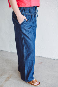 Relaxed Wide-Leg Denim Pants