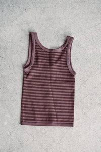 Espresso Striped Reversible Tank