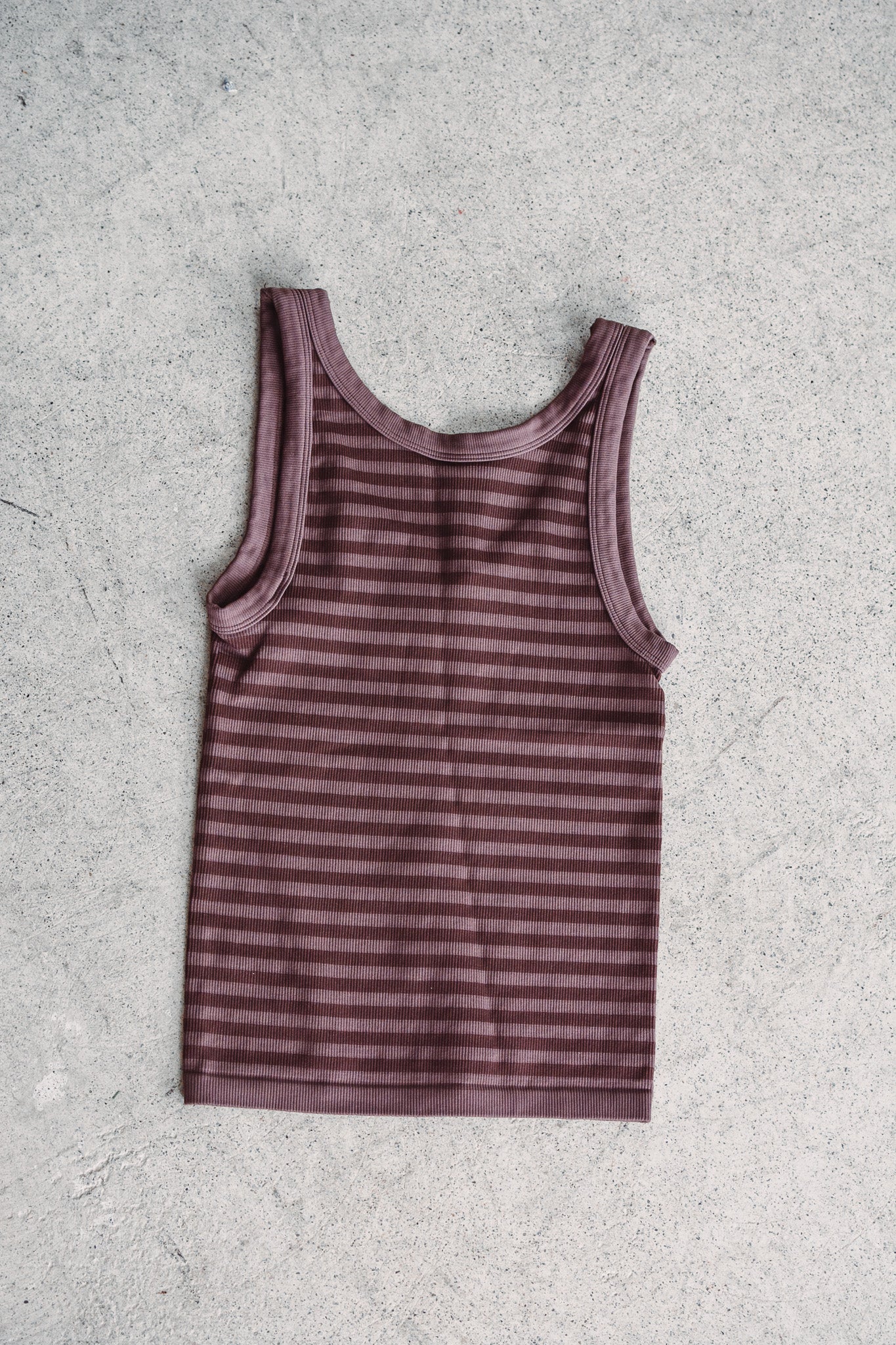 Espresso Striped Reversible Tank