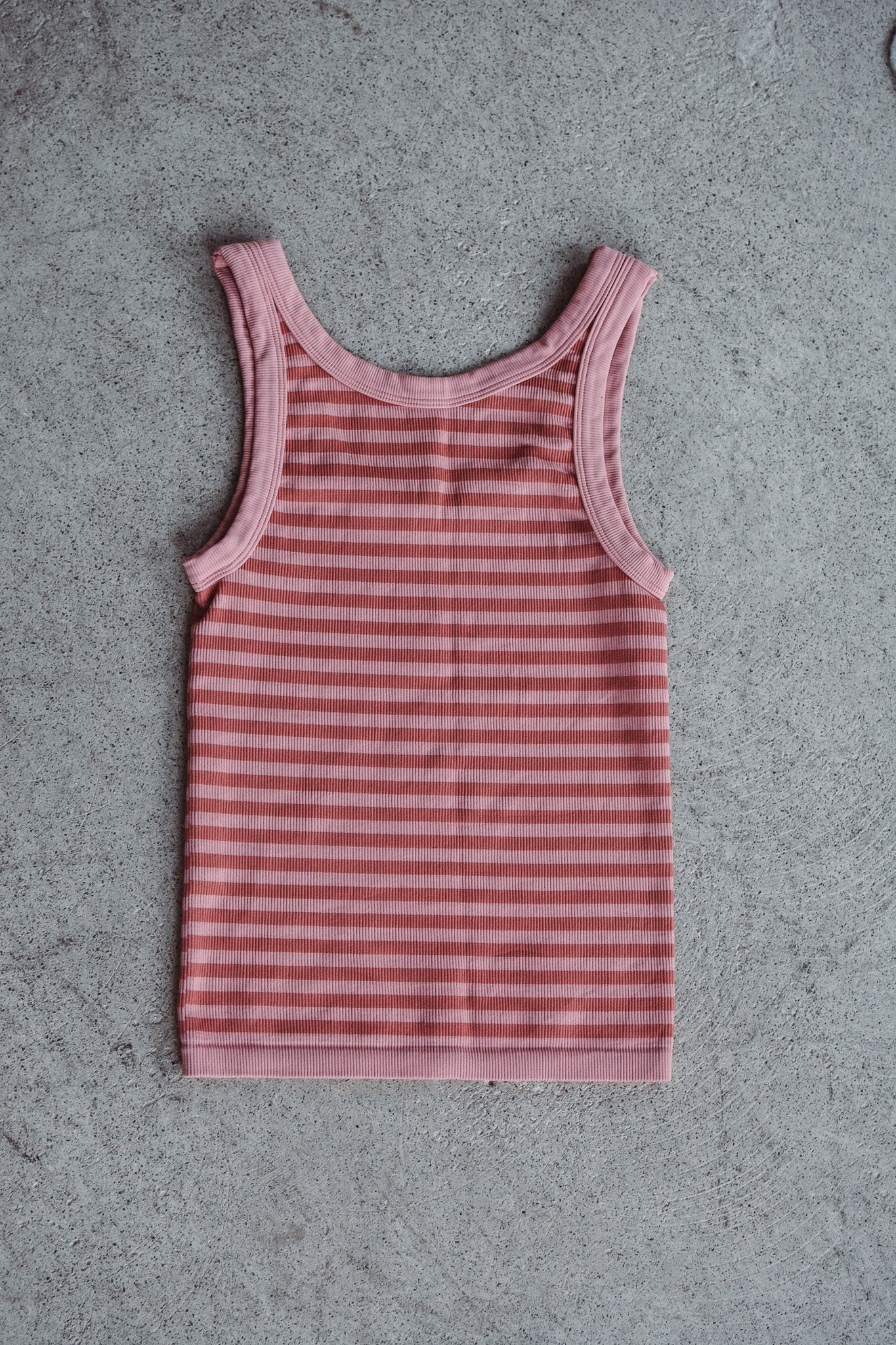 Dusty Rose Striped Reversible Tank