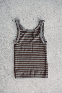 Olive Striped Reversible Tank