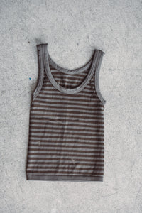 Olive Striped Reversible Tank