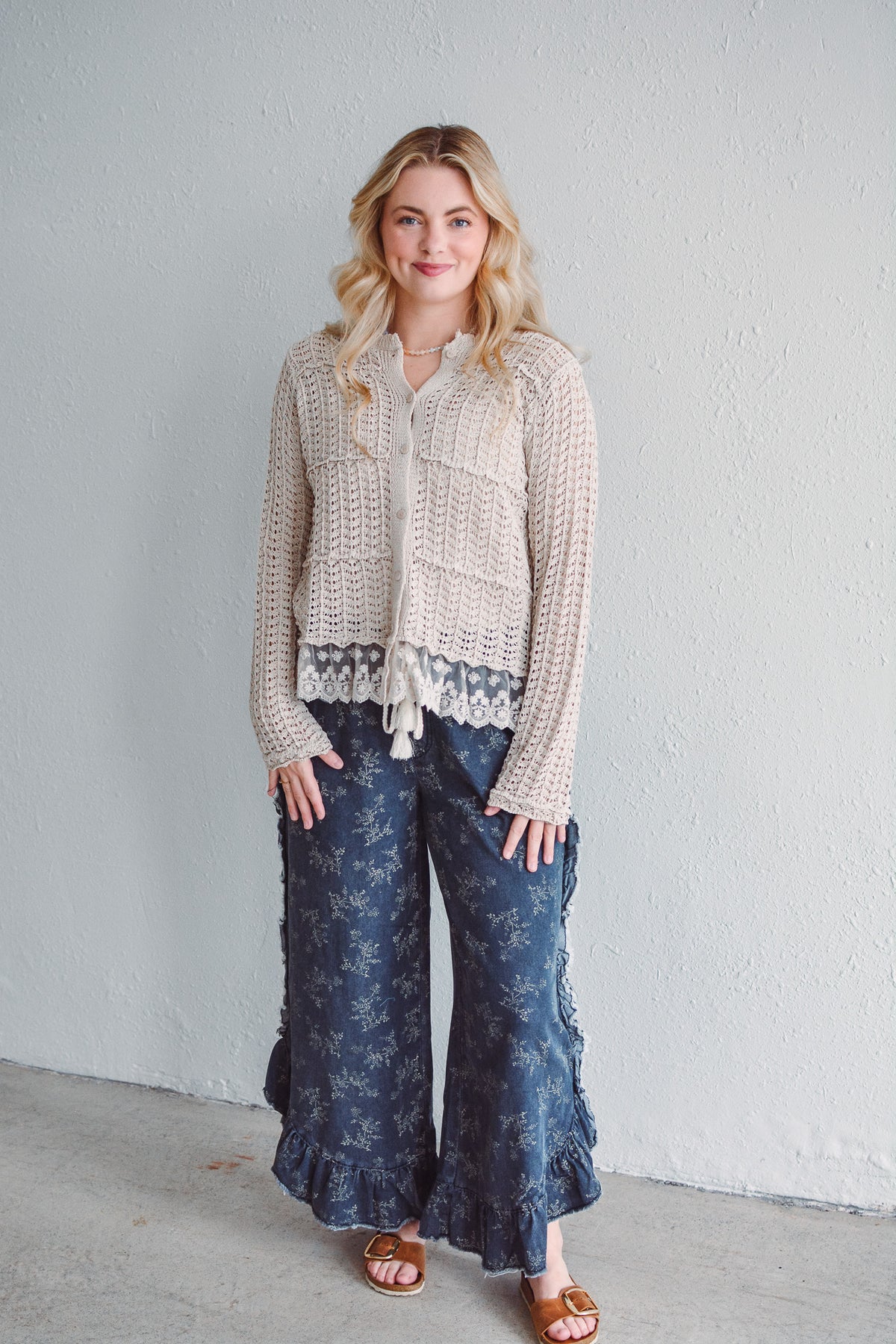 Edith Lace Knit Cardi