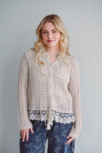 Edith Lace Knit Cardi