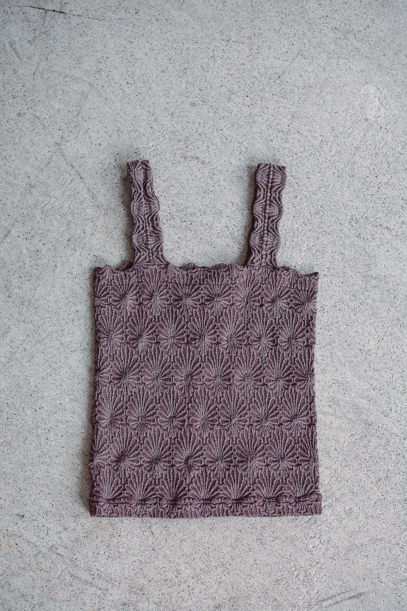 Mocha Lace Square Neck Tank