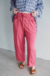 Dusty Rose Barrel Pant