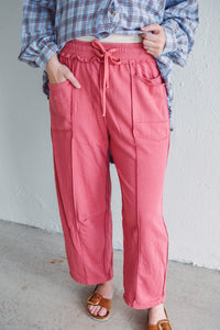 Dusty Rose Barrel Pant