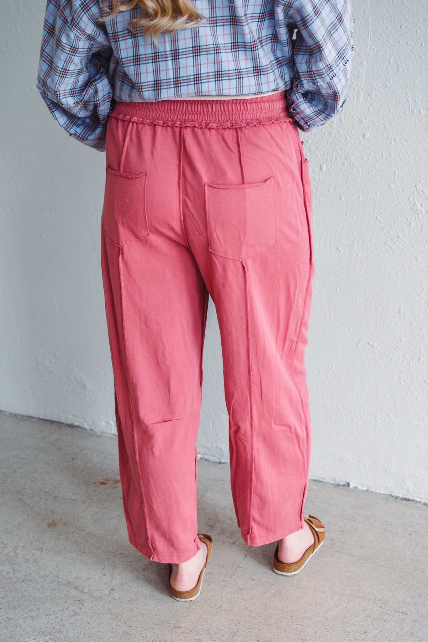 Dusty Rose Barrel Pant