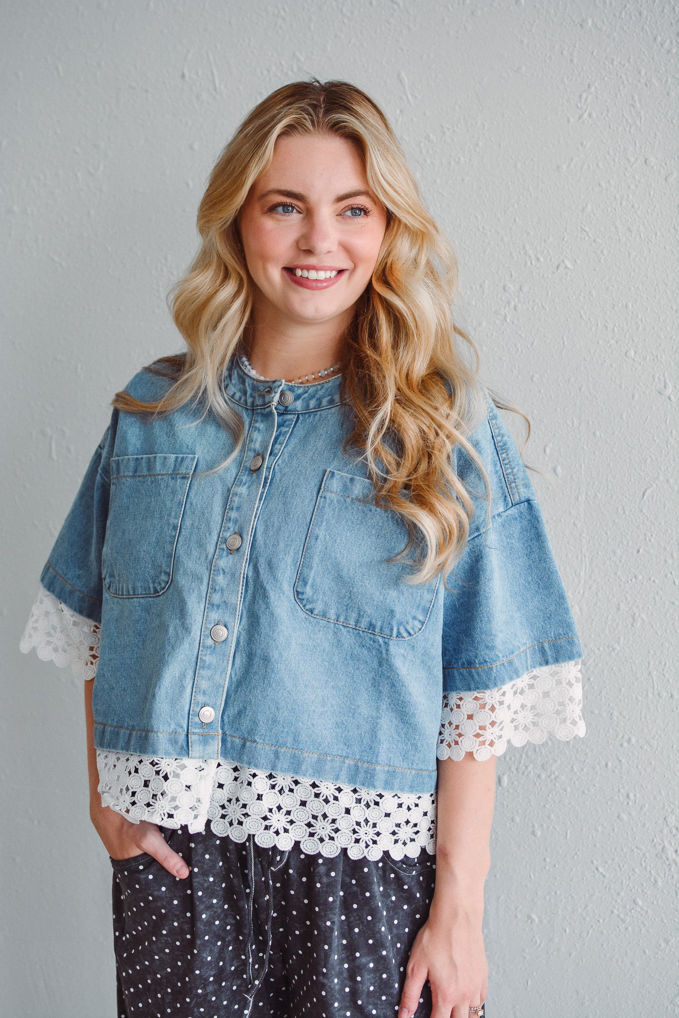Esther Lace Denim Jacket