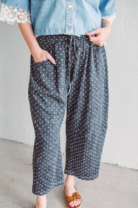 Ash Dotted Barrel Pant
