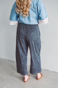 Ash Dotted Barrel Pant