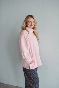 Charlie Blush Mock Neck