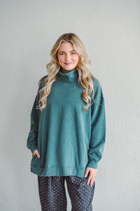 Charlie Teal Mock Neck