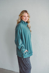 Charlie Teal Mock Neck