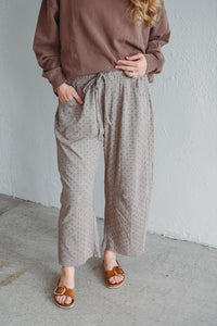 Sand Dotted Barrel Pant