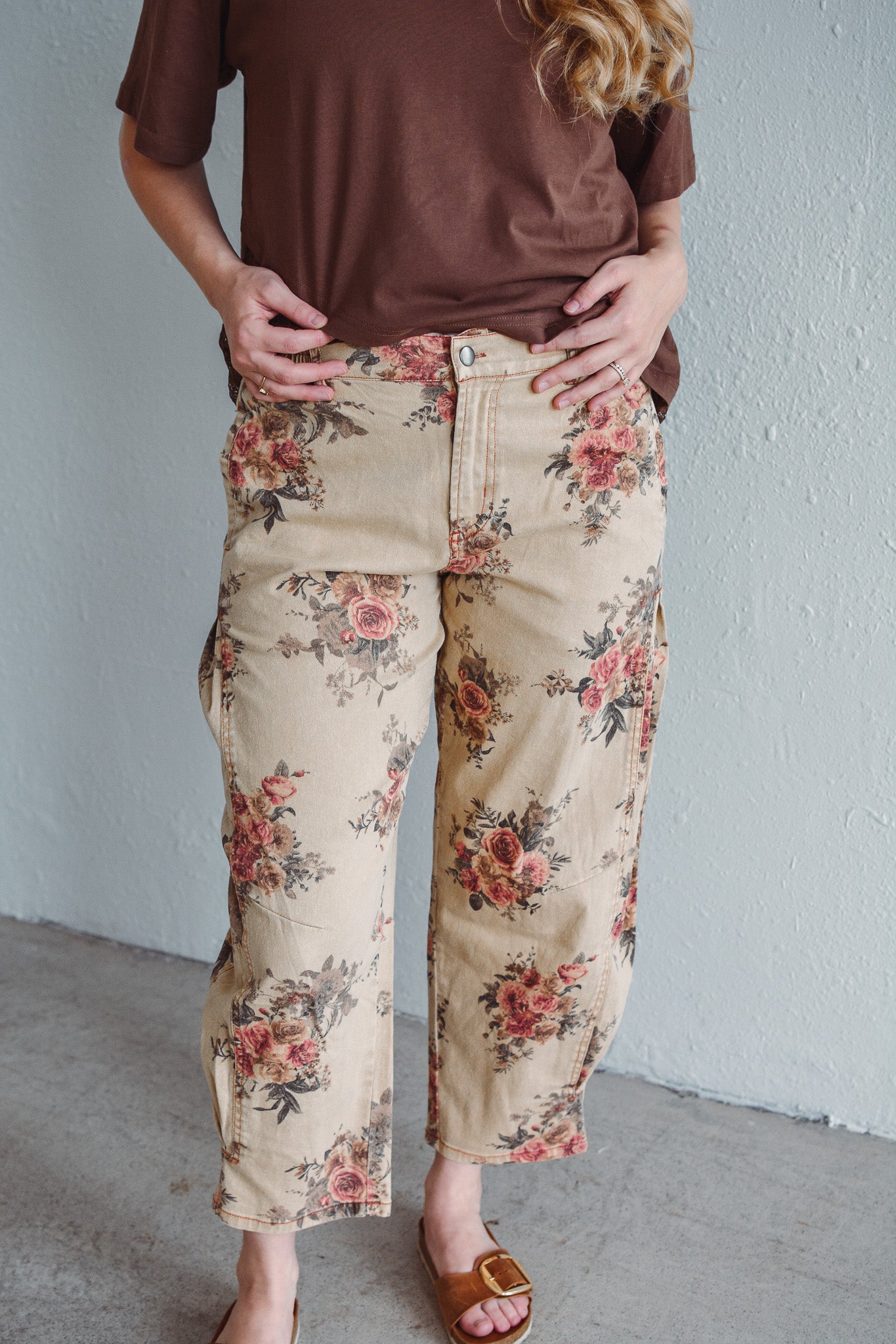 Khaki Bloom Pant